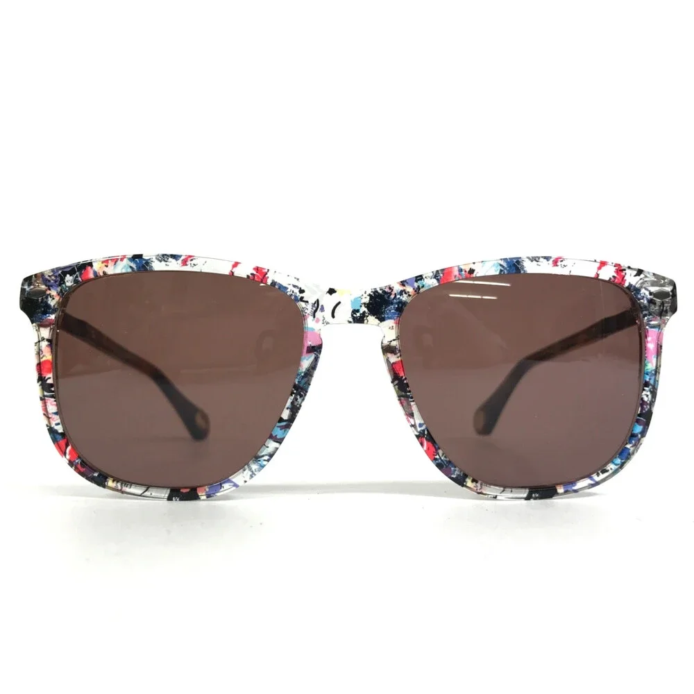 Robert Graham Sunglasses HERMAN CLR Clear Multicolor Frame w/ Light Brown Lenses